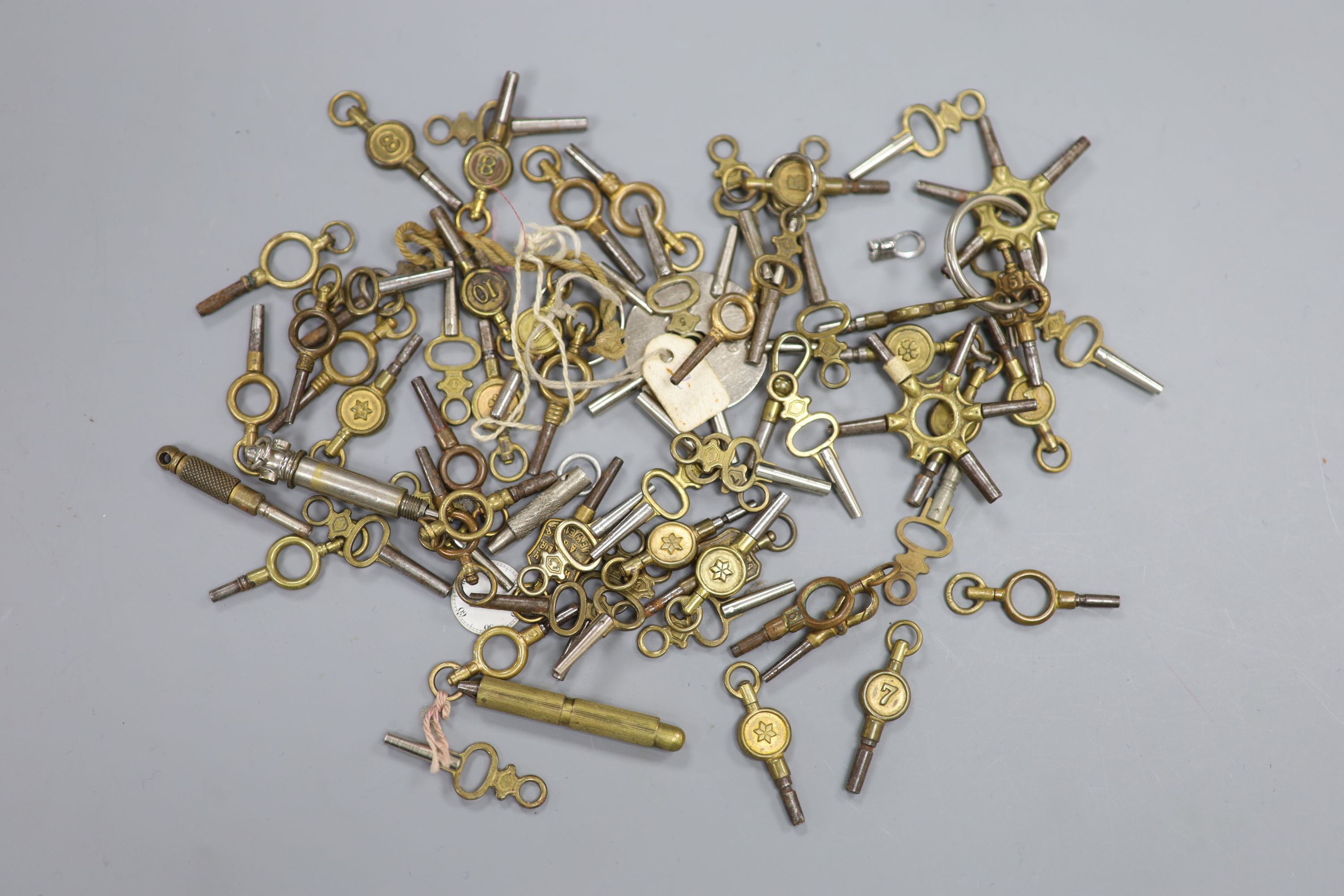 A quantity of assorted watch keys